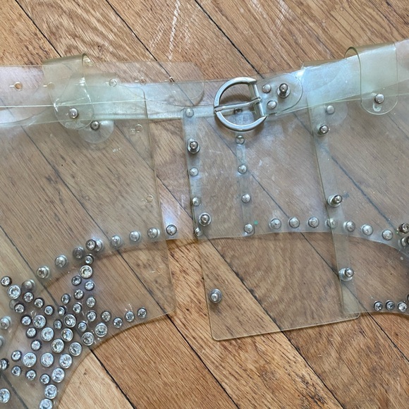 Clear crystal garter belt showgirl costume showstopper - Picture 6 of 14